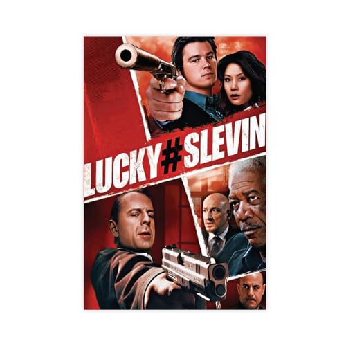 THEGIS Klassische Filme Lucky Number Slevin Leinwand-Poster, Wandkunst, Dekor, Bild, Gemälde für Wohnzimmer, Schlafzimmer, Dekoration, ungerahmt, 30 x 45 cm von THEGIS