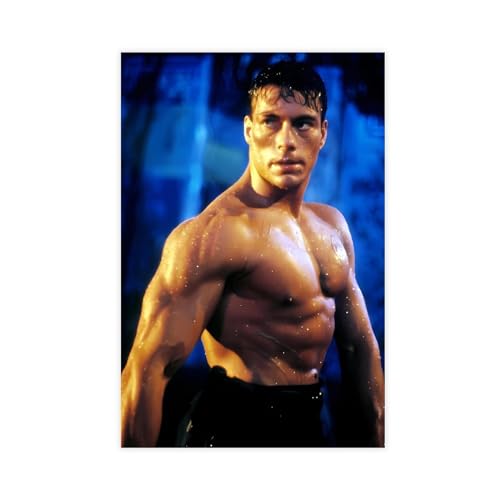 THEGIS Leinwandposter Schauspieler Jean-Claude Van Damme 1, Schlafzimmer, Dekoration, Sport, Landschaft, Büro, Raumdekoration, Geschenk, ungerahmt, 60 x 90 cm von THEGIS