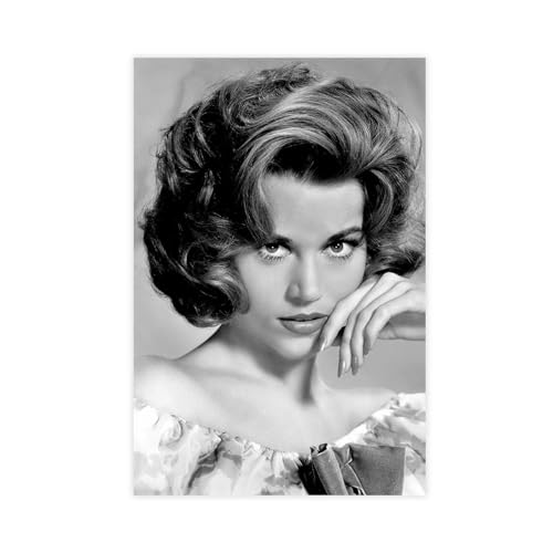 THEGIS Leinwandposter Schauspielerin Jane Fonda 7, Schlafzimmer, Dekoration, Sport, Landschaft, Büro, Raumdekoration, Geschenk, ungerahmt, 40 x 60 cm von THEGIS