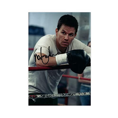 THEGIS Mark Wahlberg signiertes Leinwand-Poster, Schlafzimmer, Dekoration, Sport, Landschaft, Büro, Raumdekoration, Geschenk, ungerahmt, 30 x 45 cm von THEGIS