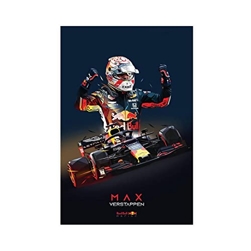 THEGIS Max Verstappen Leinwand-Poster, Schlafzimmer, Dekoration, Sport, Landschaft, Büro, Raumdekoration, Geschenk, ungerahmt, 30 x 45 cm von THEGIS