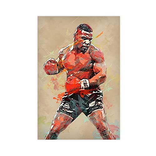 THEGIS Mike Tyson Boxlegende Leinwand-Poster, Schlafzimmer, Dekoration, Sport, Landschaft, Büro, Raumdekoration, Geschenk, ungerahmt, 40 x 60 cm von THEGIS