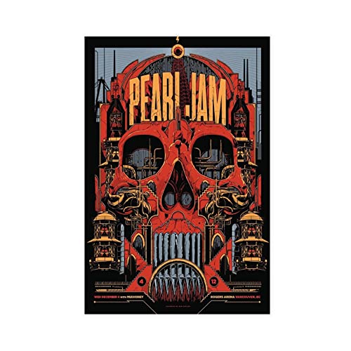 THEGIS Pearl Jam Rock Band Leinwand-Poster, Wandkunst, Dekordruck, Bild, Gemälde für Wohnzimmer, Schlafzimmer, Dekoration, ungerahmt, 30 x 45 cm von THEGIS