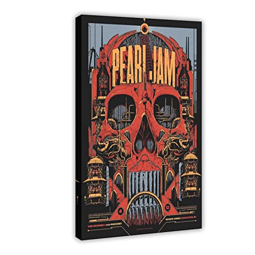 THEGIS Pearl Jam Rock Band Leinwandposter Schlafzimmer Dekor Sport Landschaft Büro Zimmer Dekor Geschenk Rahmenstil 30 x 45 cm von THEGIS