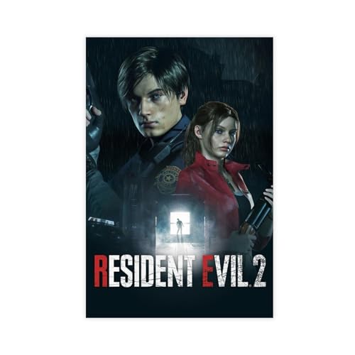 THEGIS Resident Evil 2 Spiel Leinwand Poster Wandkunst Dekor Druck Bild Gemälde für Wohnzimmer Schlafzimmer Dekoration ungerahmt 30 x 45 cm von THEGIS