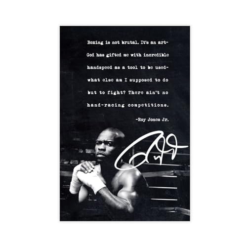 THEGIS Roy Jones Jr Boxing-Zitat Leinwand Poster Schlafzimmer Dekor Sport Landschaft Büro Zimmer Dekor Geschenk ungerahmt 30 x 45 cm von THEGIS