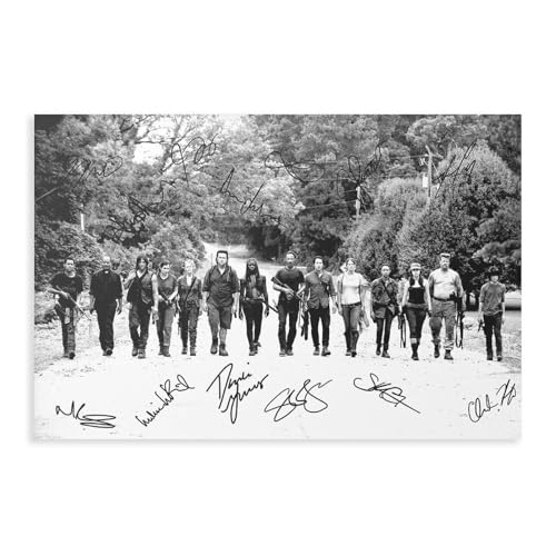 THEGIS The Walking Dead Cast Autogramm 1 Leinwand Poster Wandkunst Dekor Druck Bild Gemälde für Wohnzimmer Schlafzimmer Dekoration ungerahmt 30 x 45 cm von THEGIS