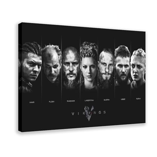 THEGIS Vikings Cover Leinwand Poster Schlafzimmer Dekor Sport Landschaft Büro Zimmer Dekor Geschenk Rahmen-Stil 30 x 45 cm von THEGIS