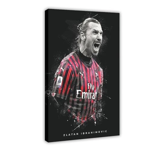 THEGIS Zlatan Ibrahimovic 7 Leinwand-Poster, Wandkunst, Dekordruck, Bild Gemälde für Wohnzimmer, Schlafzimmer, Dekoration, Rahmenstil, 40 x 60 cm von THEGIS