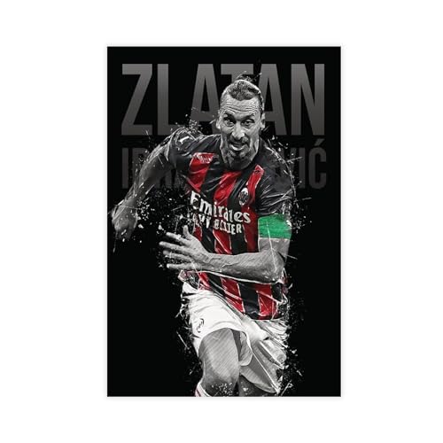 THEGIS Zlatan Ibrahimovic Leinwand-Poster, Schlafzimmer, Dekoration, Sport, Landschaft, Büro, Raumdekoration, Geschenk, ungerahmt, 60 x 90 cm von THEGIS