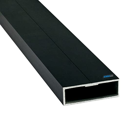 Theilo Alu-Unterkonstruktion schwarz eloxierte System 20/60 - Flaches Schienensystem für Terrassen und Balkone (Aluminium, schwarz eloxiert, 20 mm x 60 mm x 2 m) von THEILO