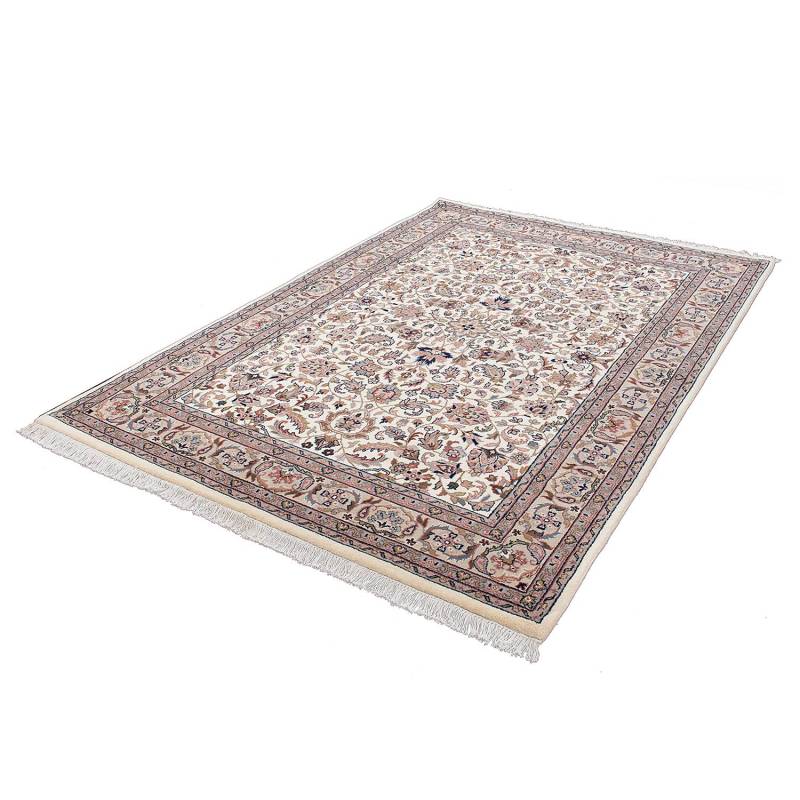 home24 Wollteppich Benares Isfahan Beige/Creme 250 x 300cm Wolle von home24