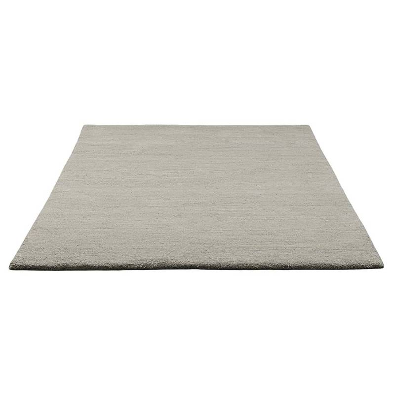 home24 Wollteppich Maloronga Uni Grau/Sandgrau 200 x 300cm Wolle von home24