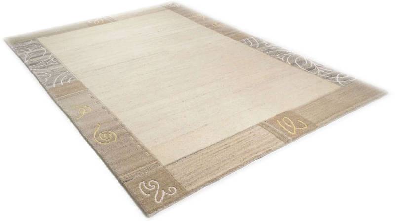 Designteppich Moderner Design Teppich, handgeknüpft, meliert, natur grau, Rechteckig, Höhe: 16 mm, Handgeknüpft Designteppich Moderner Design Teppich, handgeknüpft, meliert, natur grau, Rechteckig, Höhe: 16 mm, Handgeknüpft von THEKO