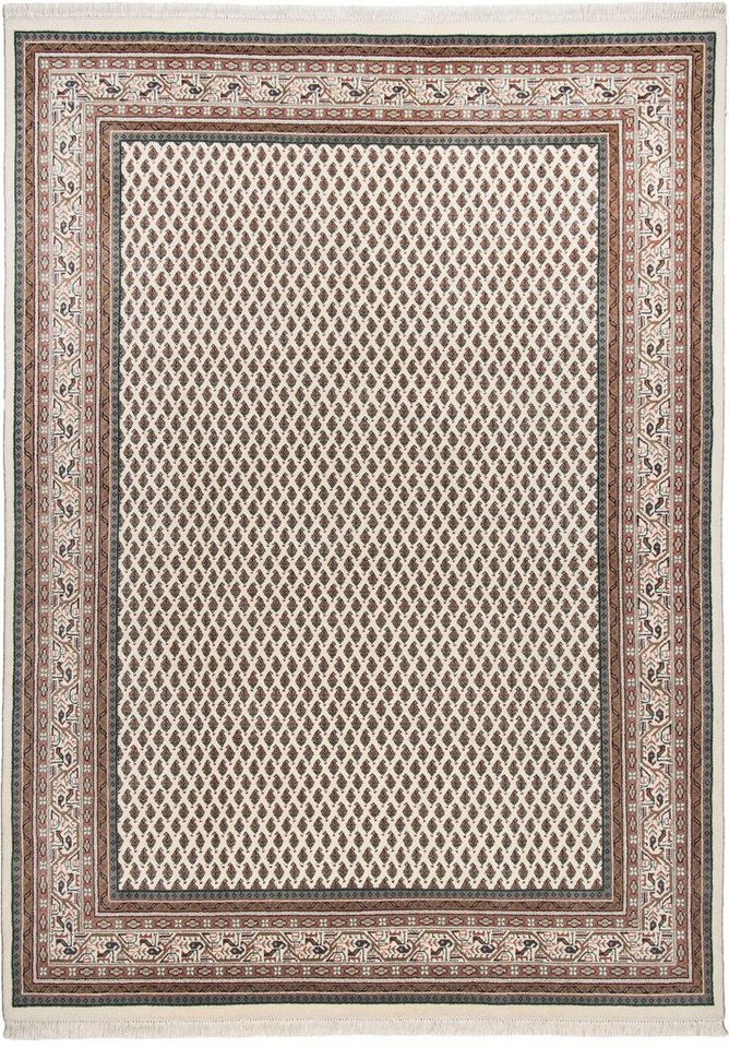 Orientteppich Abbas Meraj Mir, THEKO, rechteckig, Höhe: 12 mm, reine Wolle, handgeknüpft, mit Fransen von THEKO