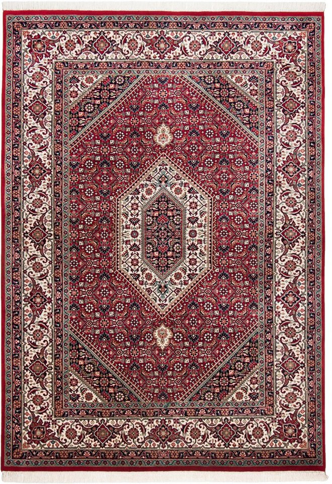 Orientteppich Meraj Silk Touch Bidjar, THEKO, rechteckig, Höhe: 12 mm, Flor aus 20% Seide, handgeknüpft, mit Fransen von THEKO
