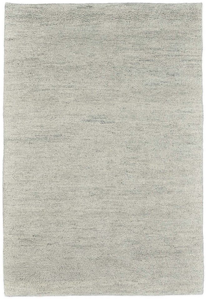 THEKO Wollteppich Hadj Uni, rechteckig, Höhe: 25 mm, echter Berber Teppich, reine Wolle, meliert, handgeknüpft von THEKO