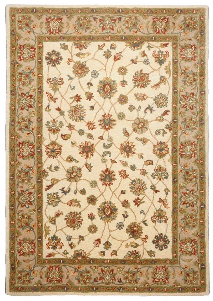 THEKO Wollteppich Royal Ziegler 503, rechteckig, Höhe: 14 mm, reine Wolle, handgetuftet, Orient-Optik, mit Bordüre von THEKO