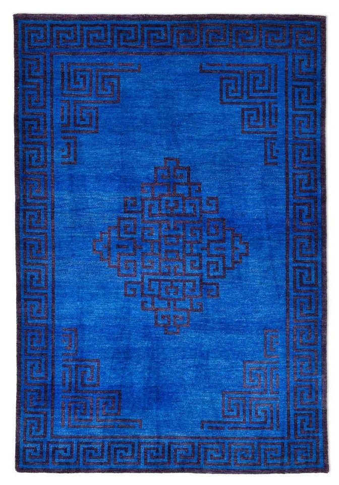 Teppich China Town, THEKO, Rechteckig, 160 x 230 cm, Blau von THEKO