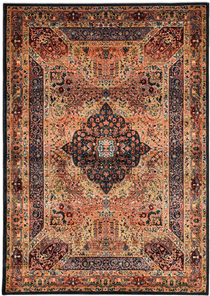 Teppich Gabiro 190, THEKO, rechteckig, Höhe: 10 mm, Kurzflor, Orient-Optik, auch als Läufer erhältlich von THEKO