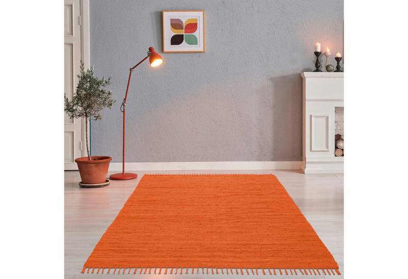 THEKO Teppich Happy Cotton Fleckerl, handgewebt, rechteckig, Höhe: 5 mm, Flachgewebe, reine Baumwolle, meliert, mit Fransen, auch als Läufer THEKO Teppich Happy Cotton Fleckerl, handgewebt, rechteckig, Höhe: 5 mm, Flachgewebe, reine Baumwolle, meliert, mit Fransen, auch als Läufer von THEKO