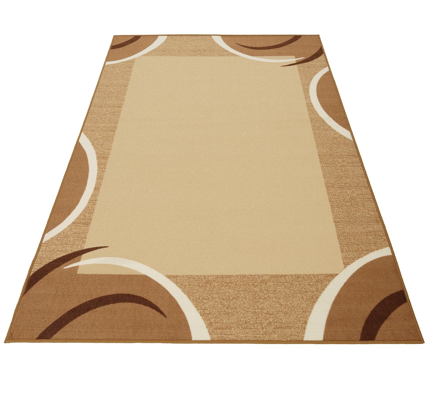 Teppich Loures, THEKO, rechteckig, Höhe: 6 mm, Kurzflor, mit moderner Bordüre, ideal im Wohnzimmer & Schlafzimmer von THEKO