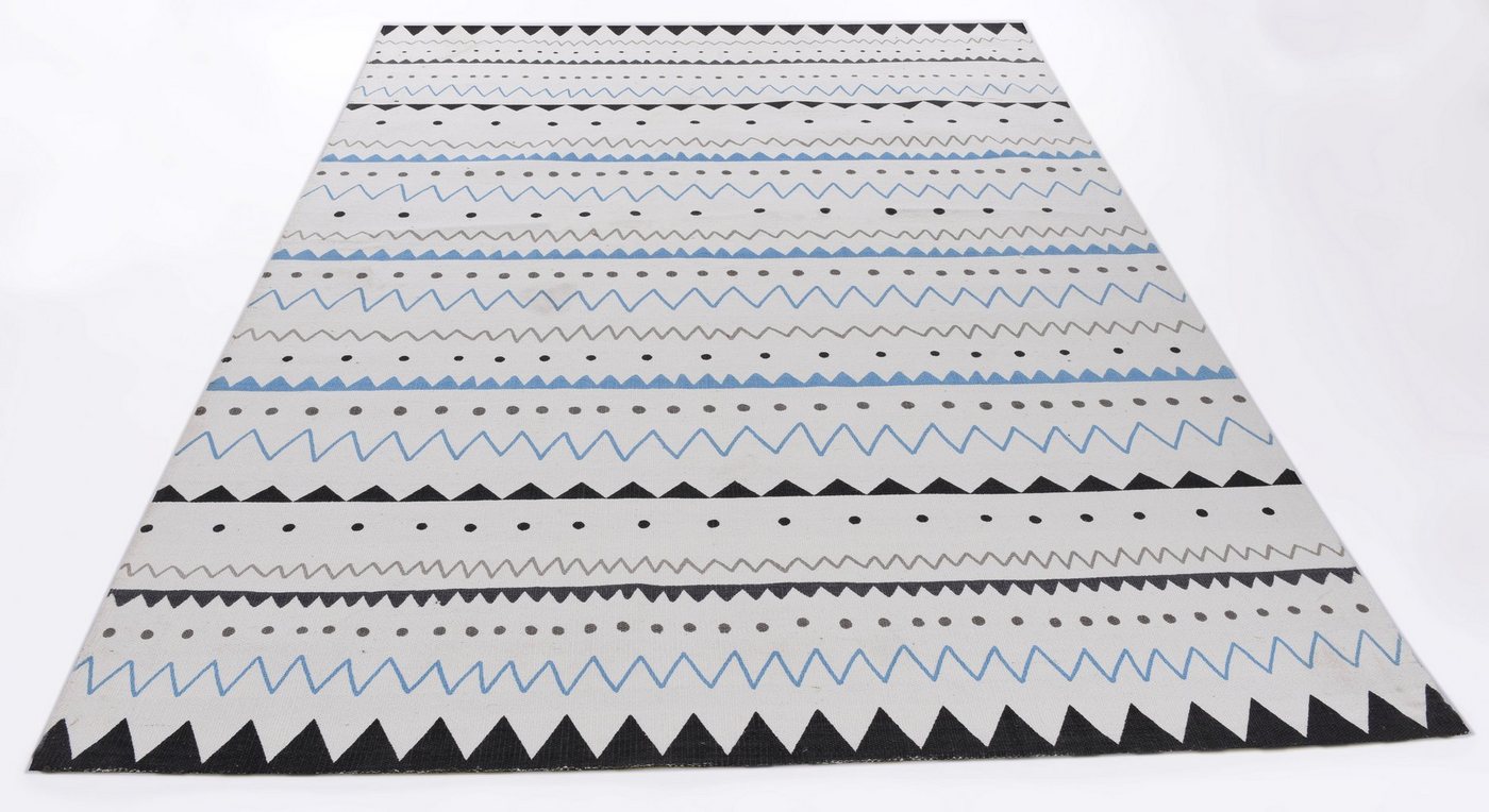 Teppich Tuxedo, THEKO, rechteckig, Höhe: 5 mm, Flachgewebe, handgewebt, ideal im Wohnzimmer & Schlafzimmer von THEKO