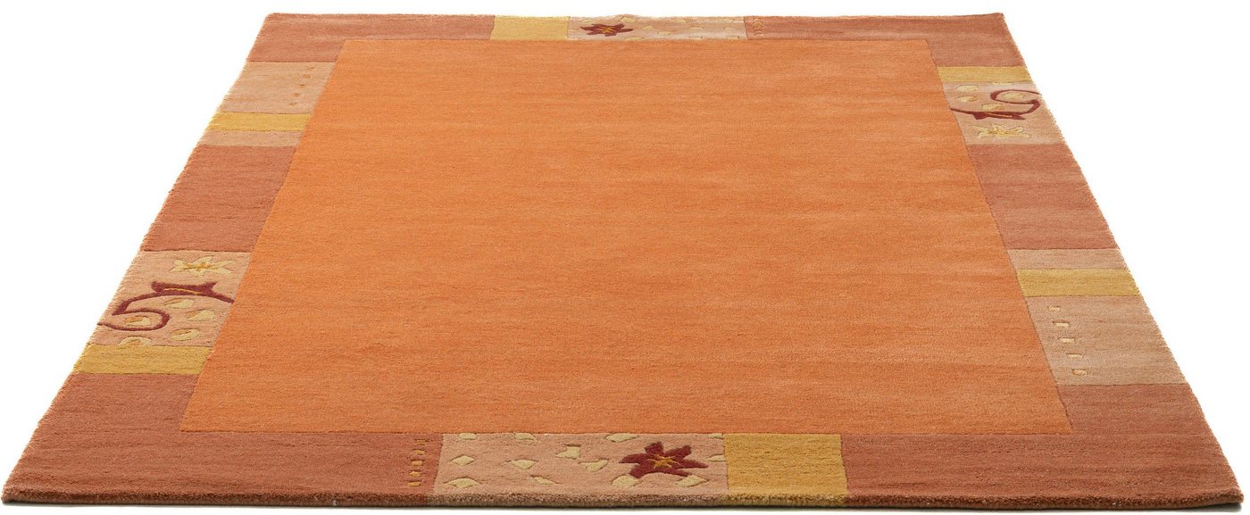 Wollteppich Royal Ganges, THEKO, rechteckig, Höhe: 13 mm, reine Wolle, mit Bordüre, ideal im Wohnzimmer & Schlafzimmer von THEKO