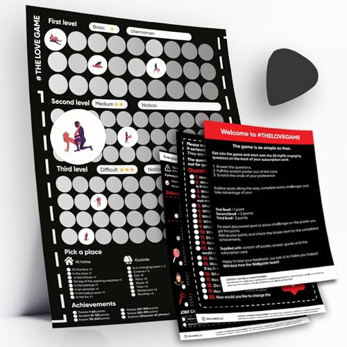 #THELOVEGAME Rubbelposter 169 Liebesaufgaben - Date Night Ideen & Gespräche von #THELOVEGAME