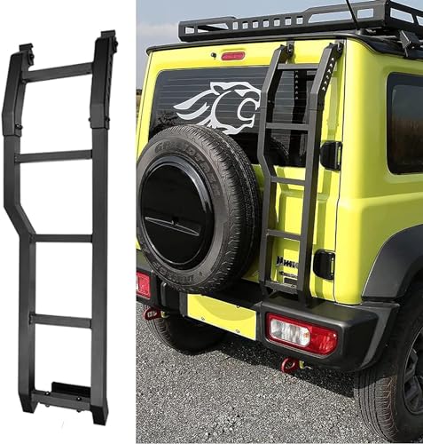 Auto Heckklappenleiter zum Klettern für Suzuki Jimny JB64 JB74W 2019 2020 2021, Hecktür Leiter Klettern Climbing Ladder Aluminiumlegierung Trittleiter,A von THERES