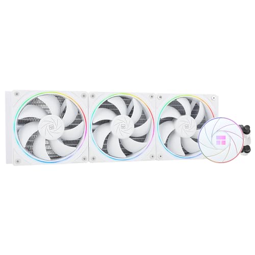 Thermalright AQUA ELITE 360 Weiß ARGB V2 CPU-Wasserkühler, 360 Aio CPU-Kühler, 3*TL-S12W PWM-Lüfter, S-FDB-Lager, ARGB-Feinblendeneffekt, für AMD/AM4/AM5, Intel LGA1150/1151/1200/2011/1700/2011 von THERMALRIGHT