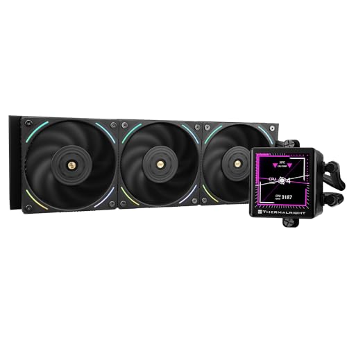 Thermalright Frozen Vision 360 Black Liquid CPU Wasserkühler mit 120mm PWM Lüfter, 2,88-Zoll quadratischer IPS-LCD-Bildschirm,Computer-Wasserkühler für AMD/AM4/AM5,Intel 1700/1150/1151/1200/2011 von THERMALRIGHT