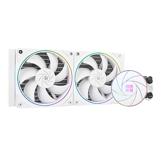Thermalright AQUA ELITE 240 weißer ARGB V2-Flüssigkeits-CPU-Kühler,doppelte PWM-Lüfter mit 2000U/min Geschwindigkeit,240 Computer-CPU-Wasserkühler,für AMD/AM4/AM5 und Intel LGA1150/1151/1200/2011/1700 von THERMALRIGHT