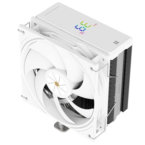 Thermalright Assassin X 120R Digitaler White CPU-Kühler, Digitaler Bildschirm Top Cover, TL-P12W PWM Quiet Fan CPU Luftkühler, Unterstützung AM4/AM5,Intel LGA1851/1700/1150/1151/1200 von THERMALRIGHT
