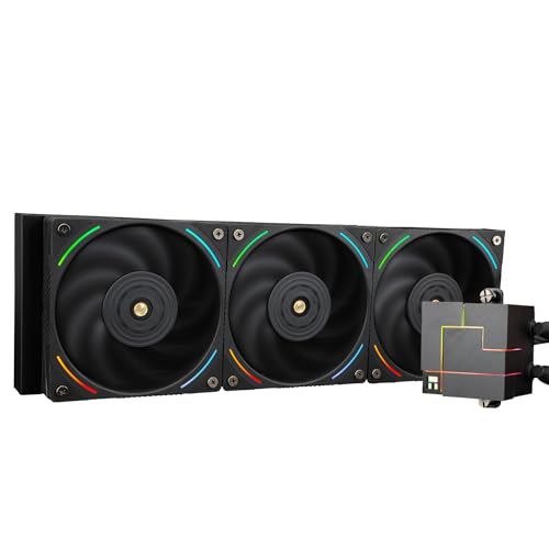 Thermalright Core Matrix 360 Black AIO Wasserkühler, Flüssig-CPU-Kühler, 3×120mm PWM-Lüfter Wasser-Kühlsystem, 2150RPM High Speed, Kompatibel mit AMD:AM4/AM5 & Intel LGA1150/1151/1200/2011/1700 von THERMALRIGHT