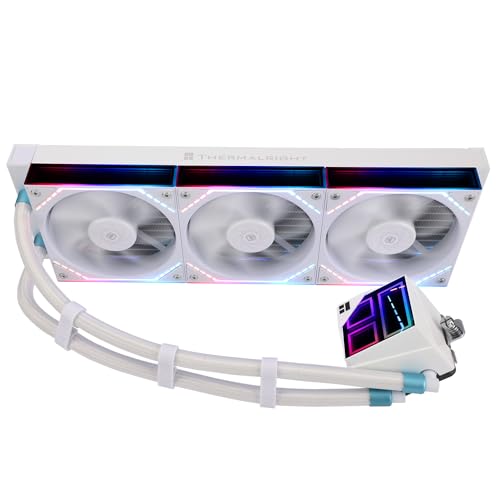 Thermalright Frozen Infinity 360 WHITE CPU-Flüssigkeitskühler,Dreifach-PWM-Lüfter mit 2000 U/min,Desktop-CPU-Aio-Kühler,für AM4/AM5 und Intel LGA115X/2011/1700/1851,Infinity Mirror PC-CPU-Wasserkühler von THERMALRIGHT