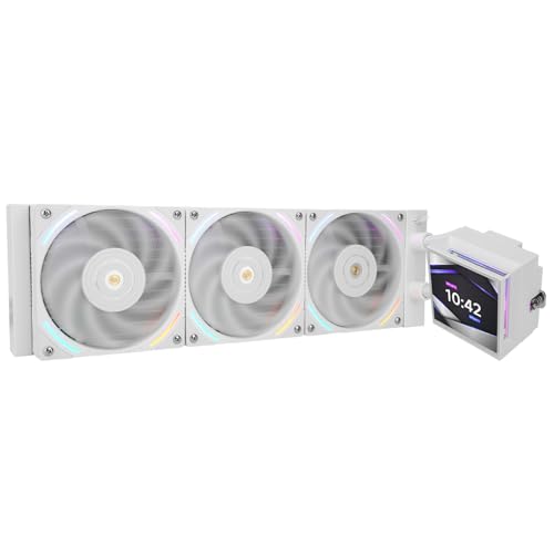 Thermalright Hyper Vision 360 ARGB WHITE CPU AIO Kühler,PC 360 Spezifikation Wasserkühlersystem,IPS LCD-Bildschirm mit 480x480 Auflösung,für AM5;Intel 1700/1851,3,95Zoll Bildschirm Hochleistungspumpe von THERMALRIGHT