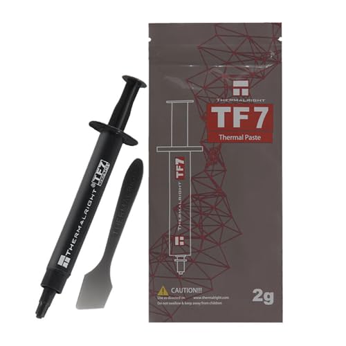 Thermalright TF7 Wärmeleitpaste – 12,8 W/mk Kühlkörper-Verbindung, 2 g, hohe Haltbarkeit, für alle Kühlkörper, CPU-Kühler, 1 Stück Thermalright TF7 Wärmeleitpaste – 12,8 W/mk Kühlkörper-Verbindung, 2 g, hohe Haltbarkeit, für alle Kühlkörper, CPU-Kühler, 1 Stück von THERMALRIGHT