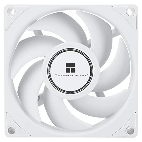 Thermalright TL-B8W CPU Lüfter Computer Gehäuse Lüfter Ruhiger 4pin PWM PC, 80mm leiser Kühler, 2200RPM Geschwindigkeit und CPU Kühler(Weiß) von THERMALRIGHT