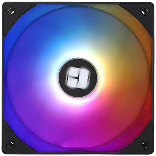 Thermalright TL-C12RB-S V2 CPU Lüfter Gehäuse Kühler PWM Lüfter, 4pin PWM Anschluss Computer mit ARGB Blende, 1500RPM Geschwindigkeit PC Kühlung Reverse Fan(120mm,Schwarz) von THERMALRIGHT