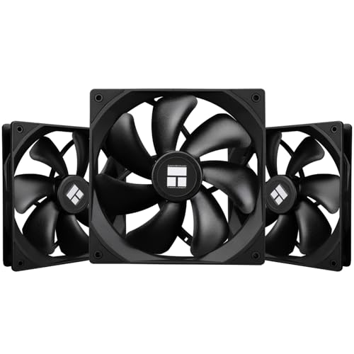 Thermalright TL-C14C X3 CPU-Gehäuselüfter, 140 mm, PWM-Lüfter, leiser Computer-CPU-Lüfter mit 1500 U/min Geschwindigkeit, CPU-Kühlung, schwarzer Lüfter, 3 Mengen von THERMALRIGHT