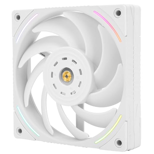 Thermalright TL-K12W CPU-Gehäuselüfter, 120mm weißer PC-PWM-Lüfter, 4PIN PWM Silent Computerkühler Lüfter, für Gehäuse-CPU-Flüssigkeitskühler und CPU-Luftkühler, leiser CPU-PC von THERMALRIGHT