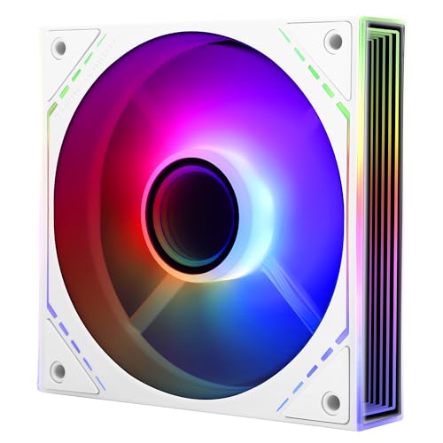 Thermalright TL-M12RW-S CPU ARGB Lüfter 120mm Gehäuselüfter ARGB,4pin PWM Anschluss leiser Computerlüfter mit S-FDB Lager, Desktop Desktop-Lüfter Hat Beide Seiten Spiegel Lichteffekt von THERMALRIGHT