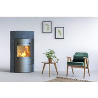 THERMIA Kaminofen »Ignis«, Naturstein, 8 kW, BxHxT: 61,6 x 112,8 x 47,8 cm, oval - grau von THERMIA