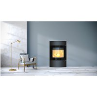 exclusiv hagebau Kaminofen »Nürnberg XL«, Stahl, 8 kW, BxHxT: 79,4 x 115,7 x 44,9 cm, abgerundet - schwarz von exclusiv hagebau