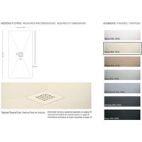 Duschwanne aus Kunstharz – Breite 120 – Sand Ral-7035 – 120 x 140 cm von THERMIKET