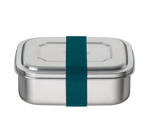 THERMOcafé by THERMOS TC SANDWICH BOX teal 0,80l, Brotdose aus Edelstahl mit Textilband, Pausenbrot für Uni, Schule und Büro, spülmaschinenfest und BPA-frei THERMOcafé by THERMOS TC SANDWICH BOX teal 0,80l, Brotdose aus Edelstahl mit Textilband, Pausenbrot für Uni, Schule und Büro, spülmaschinenfest und BPA-frei von THERMOCAFÉ BY THERMOS