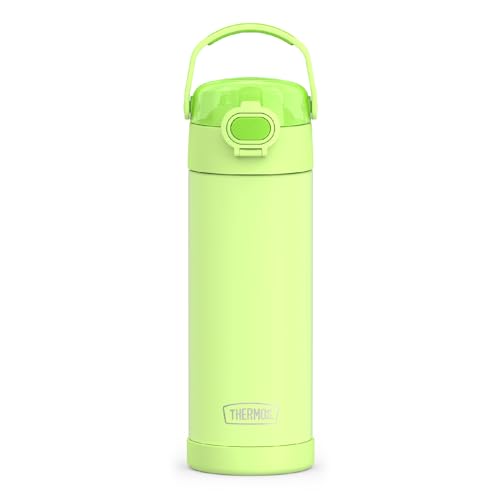 THERMOS FUNTAINER 16 Ounce Stainless Steel Vacuum Insulated Bottle with Wide Spout Lid, Neon Lime von Thermos