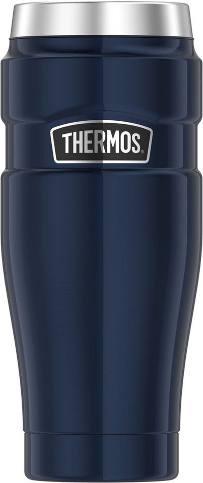 THERMOS Thermobecher Stainless King, Edelstahl, DrinkLock – Verschlusssystem, 100% dicht von THERMOS