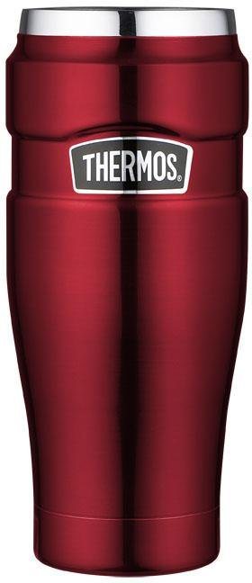 THERMOS Thermobecher Stainless King, Edelstahl, DrinkLock – Verschlusssystem, 100% dicht von THERMOS